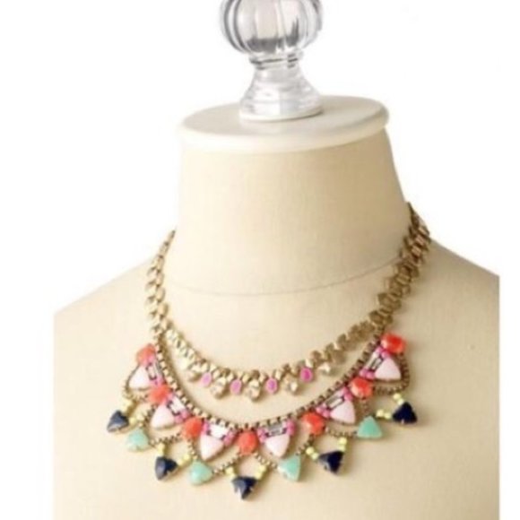 Stella & Dot | Retired BeautifullyColorful Jewel Tone Fanella StatementN… - Picture 5 of 16